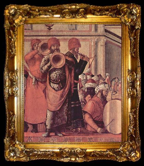 framed  Vittore Carpaccio Taufe der Unglaubigen durch Hl. Georg, ta009-2