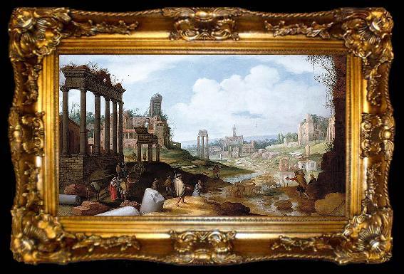 framed  Willem van Nieulandt View of the Forum Romanum., ta009-2