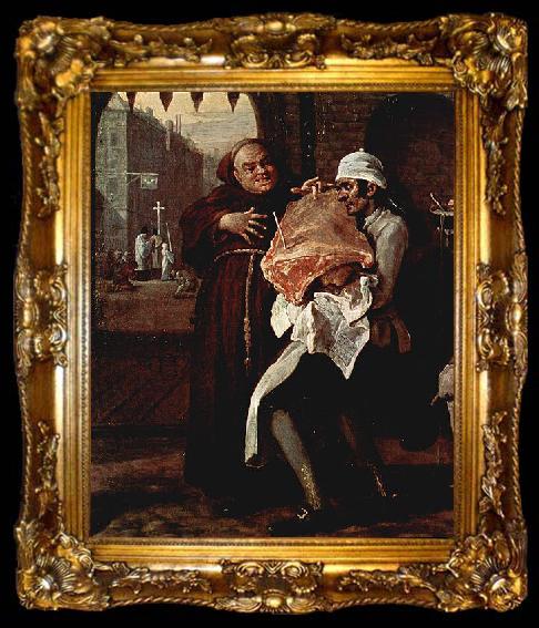 framed  William Hogarth Vor dem Tor von Calais, ta009-2