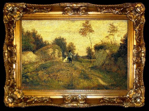 framed  William Morris Hunt Landscape, ta009-2