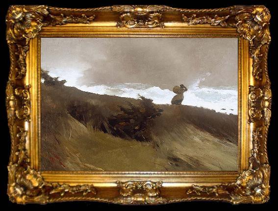 framed  Winslow Homer The West Wind, ta009-2