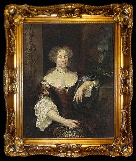 framed  caspar netscher Portrait of a Lady, ta009-2