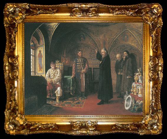 framed  unknow artist Metropolitan Philip and Ivan the Terrible, ta009-2