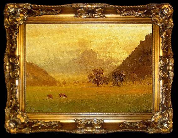 framed  Albert Bierstadt Rhone Valley, ta009-2