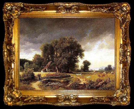 framed  Albert Bierstadt Westphalian_Landscap, ta009-2