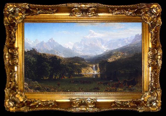 framed  Albert Bierstadt The Rocky Mountains, Lander