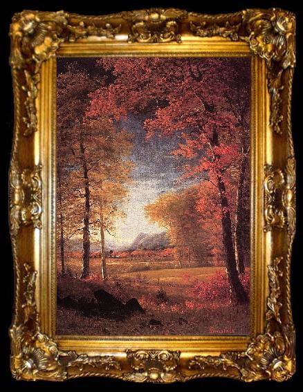 framed  Albert Bierstadt Autumn in America, Oneida County, New York, ta009-2