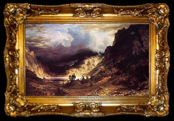 framed  Albert Bierstadt A Storm in the Rocky Mountains, Mr. Rosalie, ta009-2