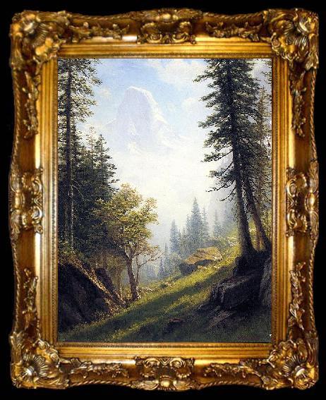 framed  Albert Bierstadt Among the Bernese Alps, ta009-2