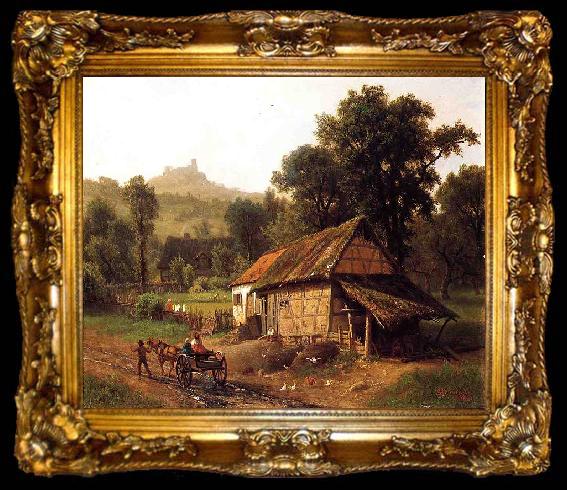 framed  Albert Bierstadt In_the_Foothills, ta009-2