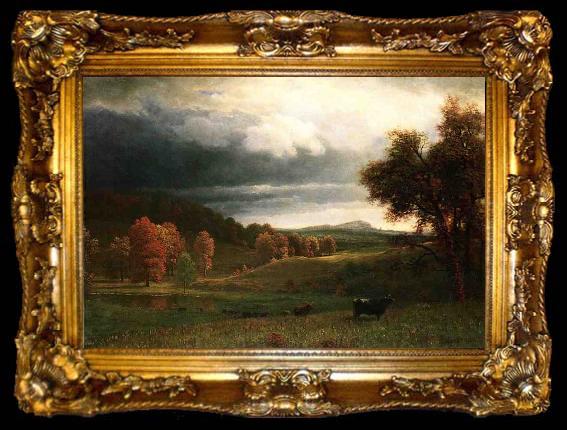 framed  Albert Bierstadt Autumn Landscape: The Catskills, ta009-2