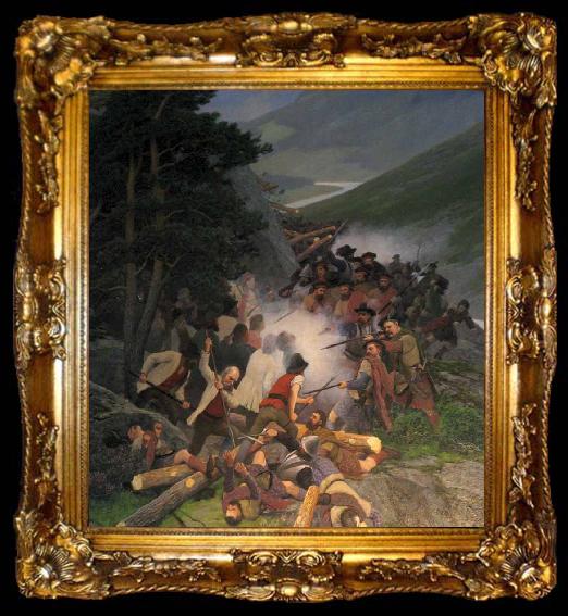 framed  Amaldus Clarin Nielsen Battle of Kringen, ta009-2