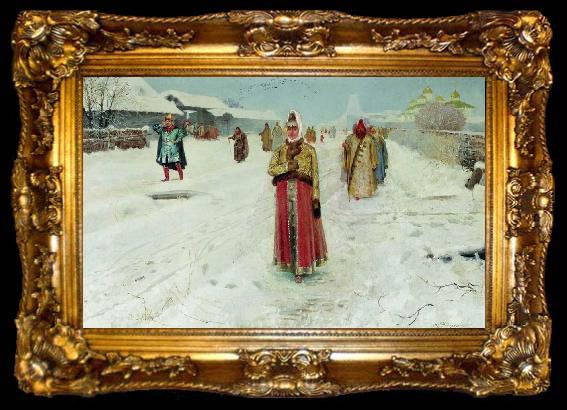 framed  Andrei Ryabushkin Sunday, ta009-2