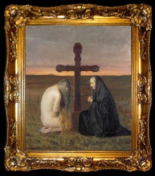 framed  Anna Ancher Grief, ta009-2