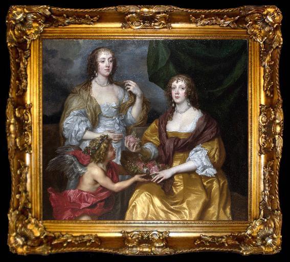 framed  Anthony Van Dyck Lady Elizabeth Thimbelby and her Sister, ta009-2