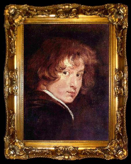 framed  Anthony Van Dyck Jugendliches Selbstportrat, ta009-2