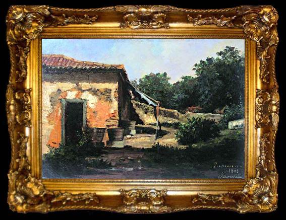framed  Antonio Parreiras My first oil study, ta009-2