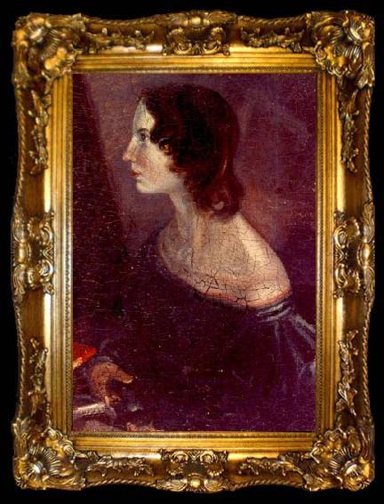 framed  Branwell Bronte A portrait of Emily, by Branwell, ta009-2