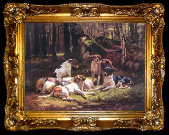 framed  Carlo Saraceni Dogs, ta009-2