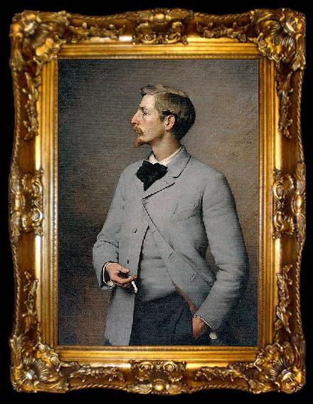 framed  Charles Sprague Pearce Portrait of Paul Wayland Bartlett, ta009-2