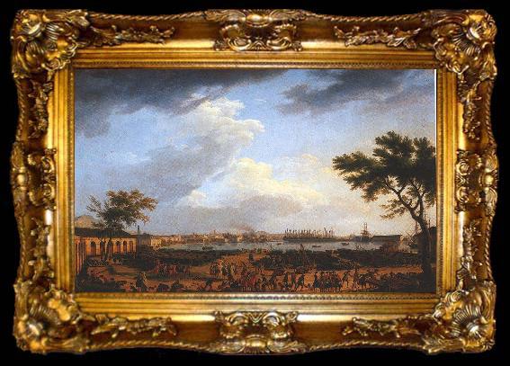 framed  Claude Joseph Vernet Premiere vue du port de Toulon, vue du Port-Neuf pris a l