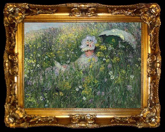 framed  Claude Monet Dans la prairie, ta009-2