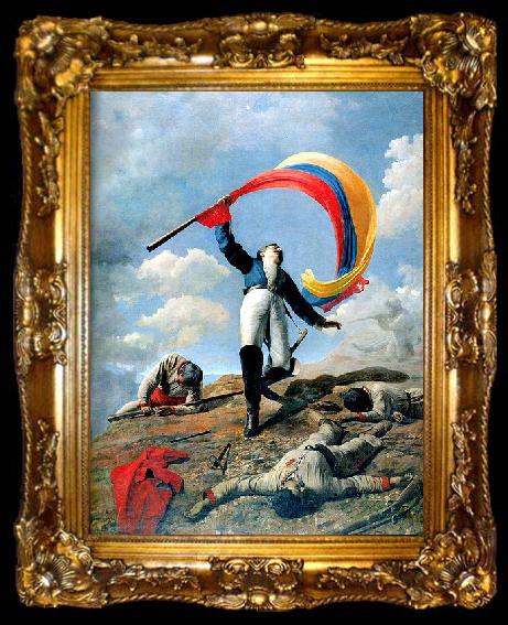framed  Cristobal Rojas La Muerte de Giradot en Barbula, ta009-2