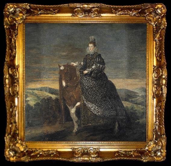 framed  Diego Velazquez Equestrian Portrait of Margarita of Austria, ta009-2