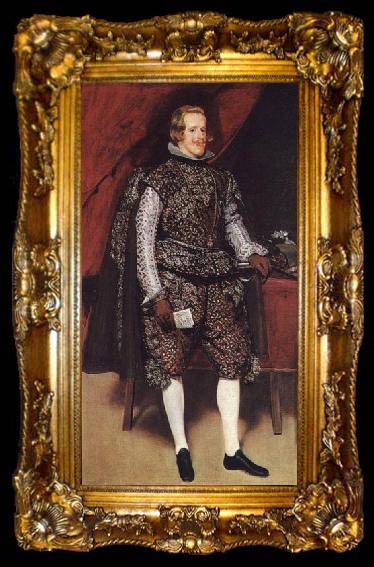 framed  Diego Velazquez Philip IV. in Brown and Silver, ta009-2