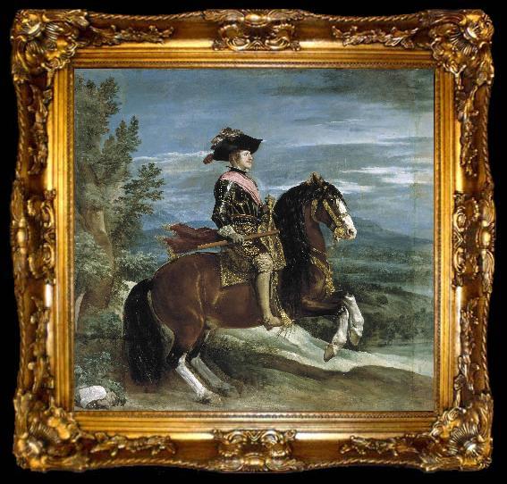 framed  Diego Velazquez Equestrian Portrait of Philip IV, ta009-2