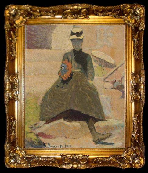 framed  Emile Bernard Femme a Saint Briac, ta009-2