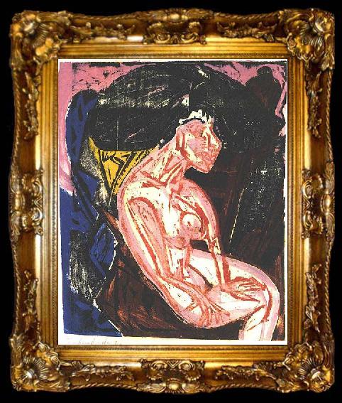 framed  Ernst Ludwig Kirchner Female lover, ta009-2