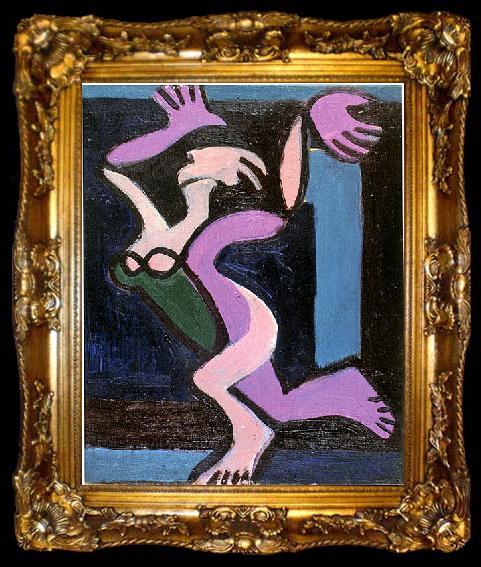 framed  Ernst Ludwig Kirchner Dancing female nude, Gret Palucca, ta009-2