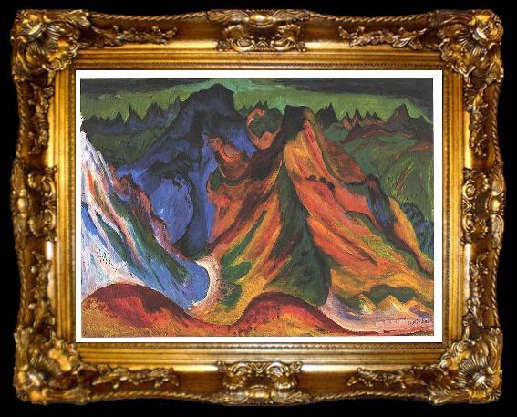 framed  Ernst Ludwig Kirchner The mountain, ta009-2