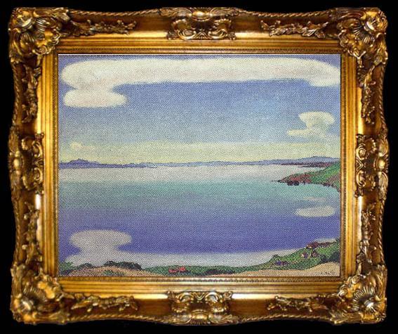 framed  Ferdinand Hodler Lake Geneva seen from Chexbres, ta009-2