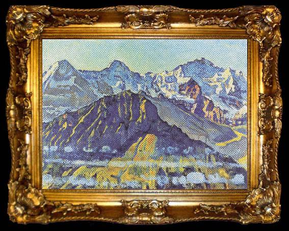framed  Ferdinand Hodler Eiger Monch und Jungfrau in der Morgensonne, ta009-2