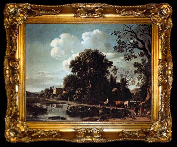 framed  Filippo Napoletano River Landscape, ta009-2