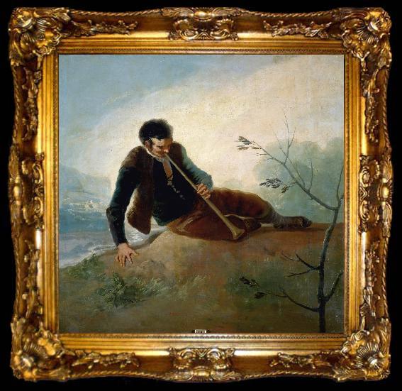 framed  Francisco de Goya Pastor tocando la dulzaina, ta009-2