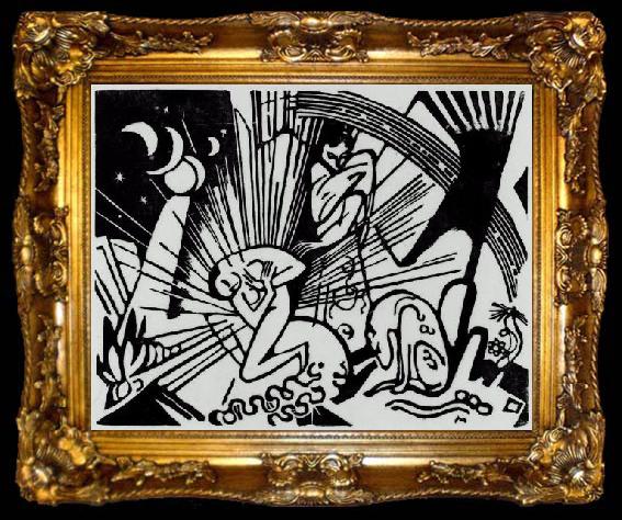 framed  Franz Marc Versohnung (Atonement), ta009-2