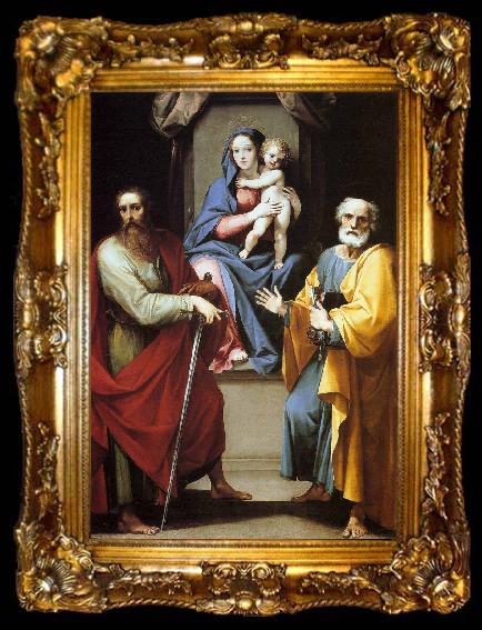 framed  GIuseppe Cesari Called Cavaliere arpino Madonna and Child with Sts, ta009-2