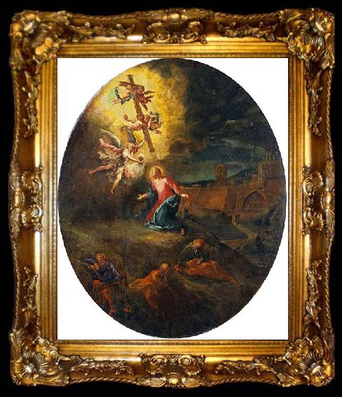 framed  Gaspare Diziani Christ in the Garden of Gethsemane, ta009-2