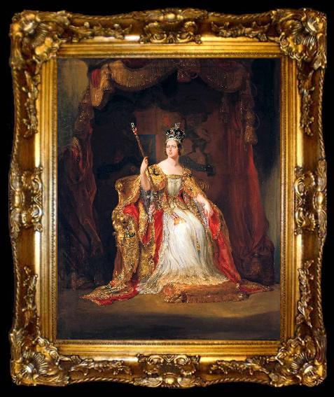 framed  George Hayter Coronation portrait of Queen Victoria, ta009-2