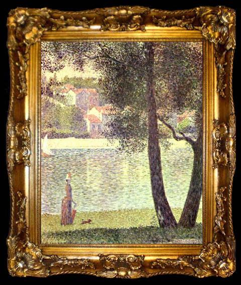 framed  Georges Seurat Die Seine bei Courbevoie, ta009-2