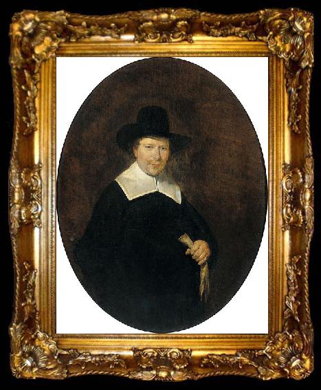 framed  Gerard ter Borch the Younger Portrait of Gerard Abrahamsz. van der Schalcke (1609-1667, ta009-2