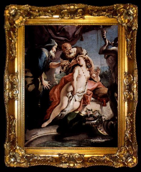 framed  Giovanni Battista Tiepolo Susanna und die beiden Alten, ta009-2