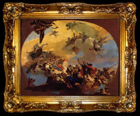 framed  Giovanni Battista Tiepolo Triunfo das Artes, ta009-2