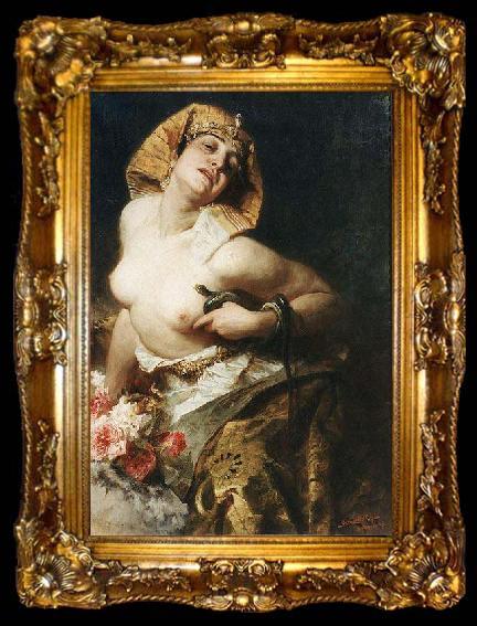 framed  Gyula Benczur Cleopatra, ta009-2