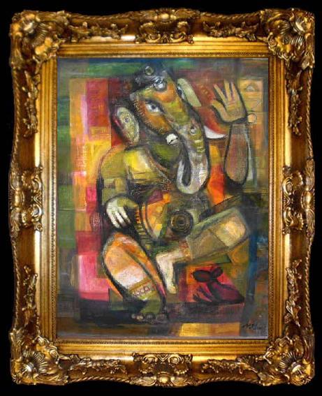 framed  Heinrich Jakob Fried Lord Ganesh, ta009-2