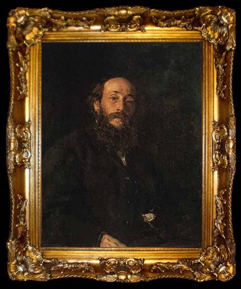 framed  Ilya Repin Portrait of painter Nikolai Nikolayevich Ge, ta009-2