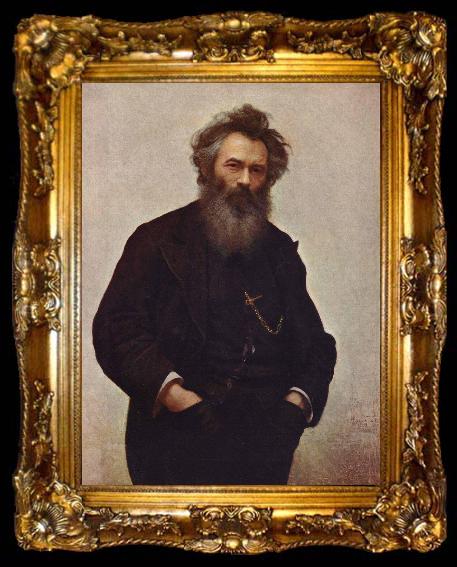 framed  Ivan Nikolaevich Kramskoi Portrait of the Painter Ivan Shishkin, ta009-2